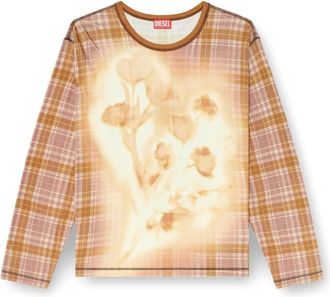 Diesel Tops, Heren, Geel, XL, T-Joy-Ls T-shirt