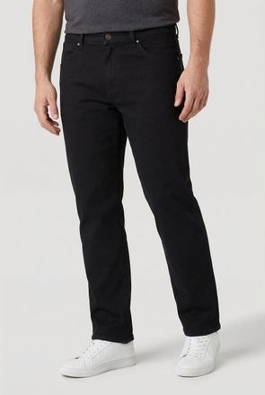 Wrangler Regular-fit-Jeans WRANGLER Authentic Regular, Herren, Gr. 32, L&auml;nge 32, schwarz (schwarz rinse), Denim/Jeans, Obermaterial: 98% Baumwolle, 2% Elasthan
