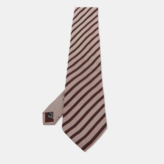 Versace Vintage Red Printed Silk Traditional Tie