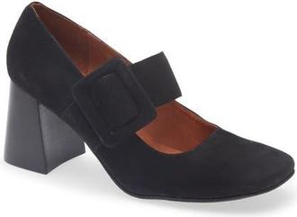 Chocolat Blu Halle Mary Jane Pump in Black Suede at Nordstrom, Size 8.5