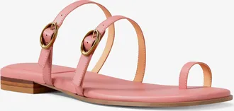 Michael Kors Kya Leather Flat Sandal