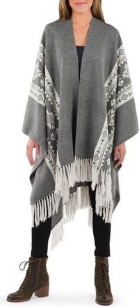 Patricia Nash Prarie Fringe Ruana in Grey at Nordstrom Rack