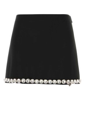 Prada Black Acetate Blend Mini Skirt