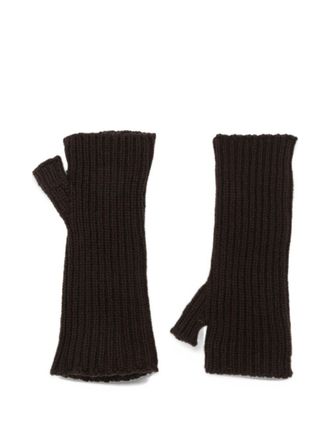 MRZ Wool and Cashmere Fingerless Gloves - Black
