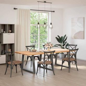 Berkfield Home Dining Table Legs V-Shape 3 pcs Anthracite 100x(72-73.3) cm Steel in Dark Grey