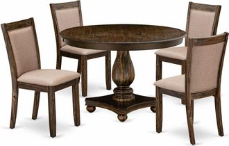 East West Furniture 5 Piece Dinner Table Set