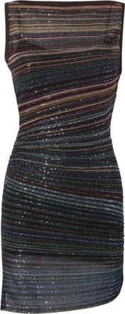 Missoni Party Dresses, female, Multicolor, Size: M Sleeveless Sequin Short Dress