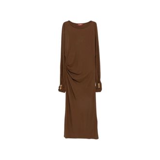 Max Mara Dames, Jurken, Bruin, Maat: S Viscose