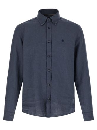 HUGO BOSS Blue Embroidery Logo Shirt