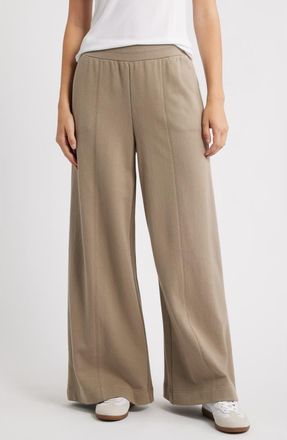 Wit & Wisdom Skyrise Pintuck Pleat Wide Leg Pants in Pond Green at Nordstrom, Size X-Large P