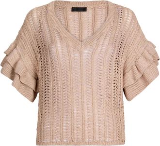 Liu Jo T-shirt in maglia fine - Toni neutri