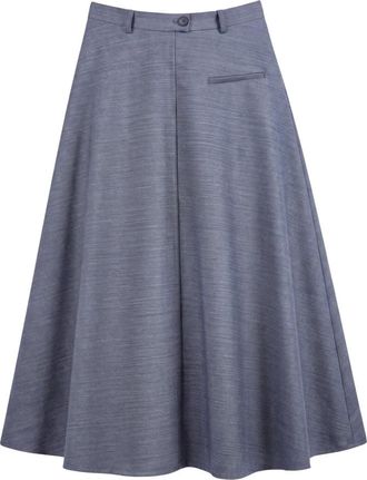 Tela Rokken, Dames, Grijs, M, Midi Rokken