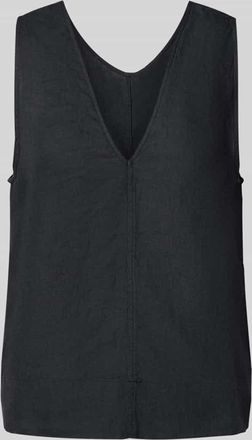 Selected Regular Fit Blusentop aus reinem Leinen Modell FLINNA in Black, Größe 34