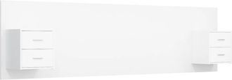 vidaXL Cabecero De Cama Con Mesitas Madera Contrachapada Blanco Vidaxl