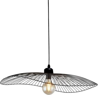 Searchlight Searchlight Wave Lámpara colgante de techo convertible a luz empotrada - Metal negro