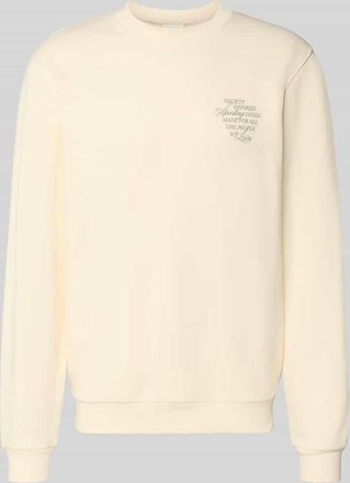Les Deux Sweatshirt mit r&uuml;ckseitigem Motiv-Print Modell Ben Faience in Offwhite, Gr&ouml;&szlig;e XXL