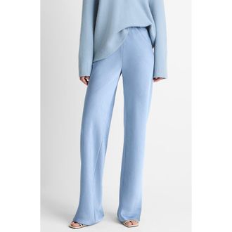 Vince Colette High Waist Fluid Satin Bias Pants in Pacific at Nordstrom, Size Xx-Small