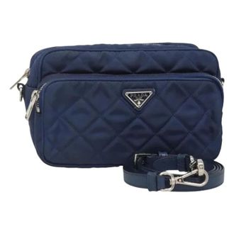 Prada Pre-owned Cross Body Bags, female, Blue, Size: ONE SIZE Pre-owned Vintage Shoulder Bag
