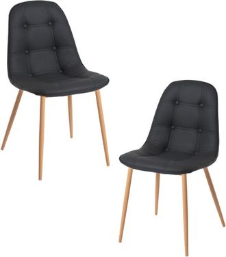 Regalos Miguel Packs Sillas Comedor - Pack 2 Sillas Plazi - Negro