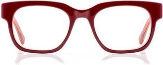 Eyebobs Numero Uno 49mm Rectangualr Readers in Wine /Blush Layer at Nordstrom, Size +2.75