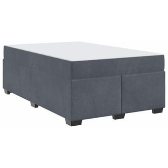 vidaXL Vidaxl - Estructura De Cama Con Colch&oacute;n Gris Oscuro 120 X 200 Cm