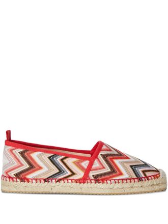 Missoni Zigzag-pattern espadrilles - women - Rubber/Fabric/Fabric - 39 - Red