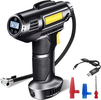 OEM Inflador De Neum&aacute;ticos Para Coche, Compresor De Aire Port&aacute;til Inal&aacute;mbrico De 7000 Mah Y 12 V, Recargable, 150 Psi, Bomba El&eacute;ctrica Con Led Y Adaptador