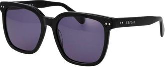 Replay Plastic Zonnebril met UV-bescherming - unisex - Zonnebrillen - Zwart - ONE Size - Accessoires