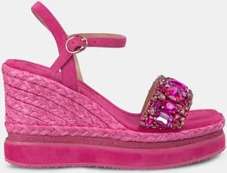 Alma En Pena Platform Wedge With Rhinestones in Pink at Nordstrom, Size 37
