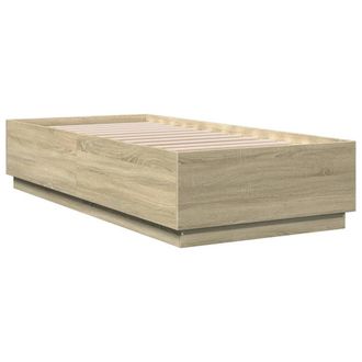 Berkfield Home Modern Bed Frame without Mattress Sonoma Oak 90x200 cm in Light Brown