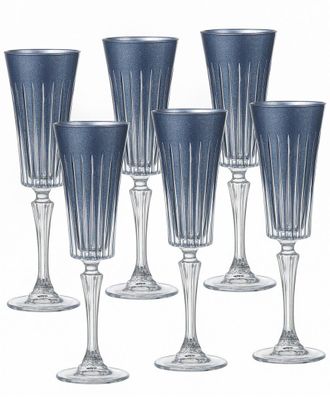 Barski Set Of 6 Champagne Flutes