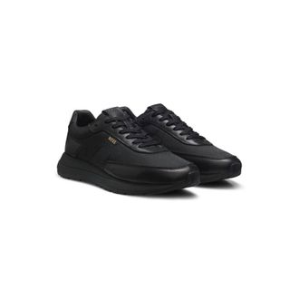 BOSS Monogram sneakers with leather trim and EVA rubber sole