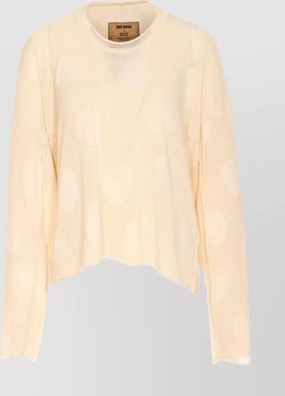 Uma Wang crewneck polka dot long sleeve top