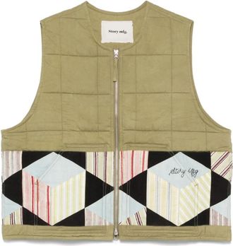Story mfg. Saturn Vest - Heren - Bodywarmers - Groen - M - Katoen - Jassen