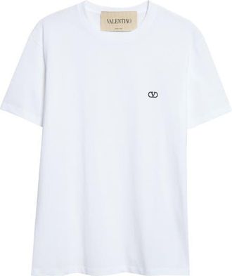 Valentino VLOGO Cotton T-Shirt in White at Nordstrom, Size X-Large