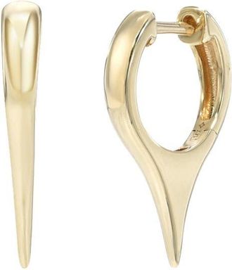 Zoe Lev Jewelry Dagger Huggie Hoop Earrings in Yellow Gold at Nordstrom