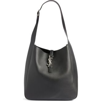 Saint Laurent Large 5 &agrave; 7 Leather Hobo Bag in Noir at Nordstrom