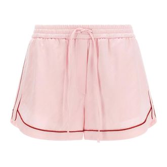Off-white Jacquard Satin Pajama Shorts - female - Off White - Short Shorts - Pink - S - Shorts