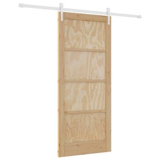 vidaXL Puerta Corredera Orkdal Natural Y Blanco 86 X 198,5 Cm Vidaxl