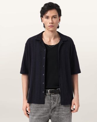 AllSaints Trace Oversized Textured Shirt