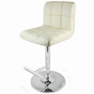 Netfurniture Prill Cream Bar Bar Stool Fully Adjustable