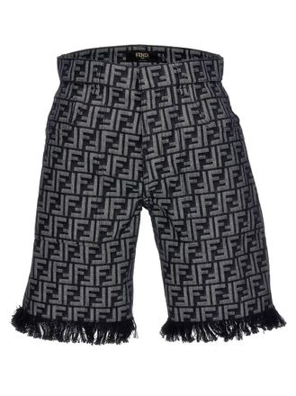 Fendi Dark Blue Logo Shorts