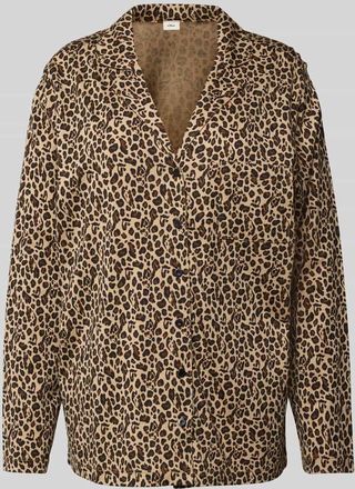 s.Oliver Red Label Regular Fit Pyjama-Oberteil aus Baumwoll-Viskose-Mix Modell LEO LOVE in Black, Größe 32-34