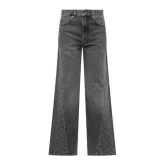 Marine Serre Donna, Jeans, Grigio, XS, new