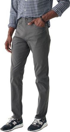 Faherty Movement Five Pocket Pants in Graphite at Nordstrom Rack, Size 30 X 34