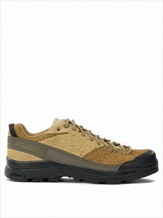 Salomon Textured Tan And Brown Sneakers