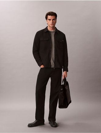 Calvin Klein Jeans Calvin Klein Mens Flannel Shirt Jacket - Black - 2XL