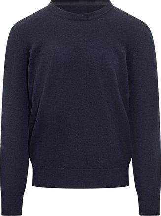 Brunello Cucinelli Cashmere Crewneck Sweater - Heren - Cashmere truien - Blauw - 3XL - Truien & Vesten