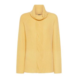 Elena Miro Dames, Truien, Geel, Maat: XL Wol