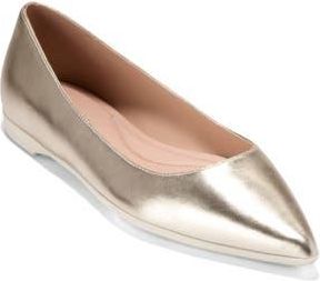 Cole Haan Grand Ambition 2.0 Ballet Flat in Soft Gold Leather at Nordstrom Rack, Size 7.5